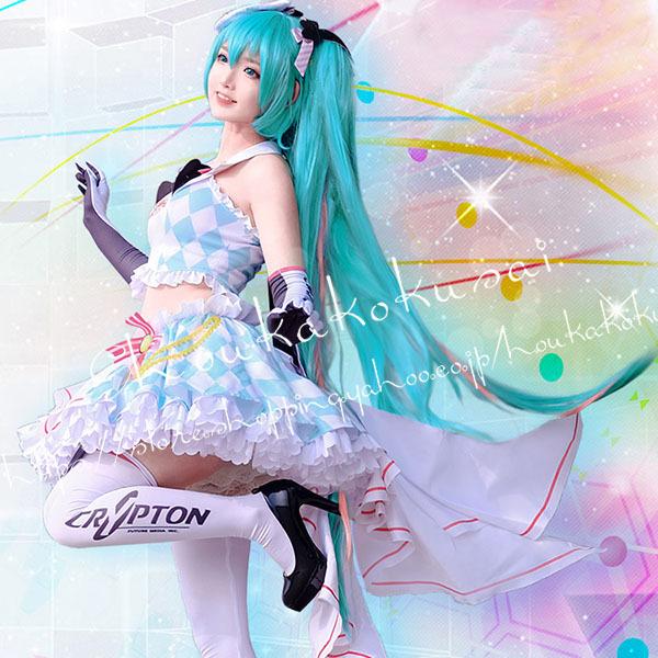 [2026新品] G 初音ミク 風 vocaloid Racing Miku レーシングミク はつね ミク コスプレ衣装 cosplay 変装 仮装 コスチューム 撮影 祭り