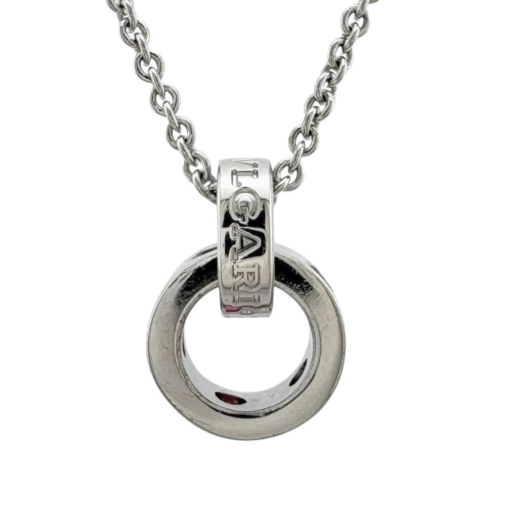 ブルガリ ローマンソルベ ネックレス 18金 K18ホワイトゴールド ピンクトルマリン BVLGARI 中古 美品