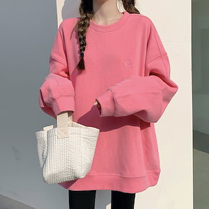 ピンクのセーターの女性のルーズルーズな韓国版の新しい温泉とのファッションインデザインセンスのニッチな厚み