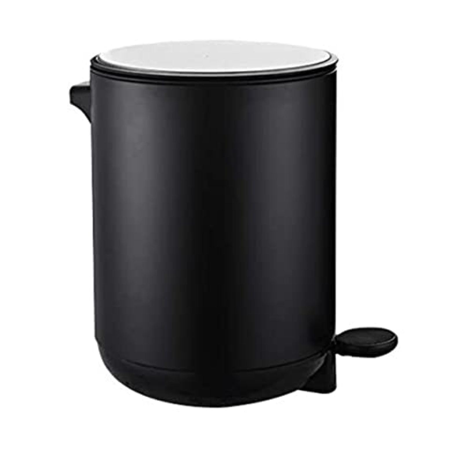 ゴミ箱塵箱 ごみ箱垃圾桶 寝室のステップのゴミ箱のための円形の金属のゴミ箱 キッチンゴミ箱 寝室 オフィス デスク下 (Color : Black Size : 24*31*32.5CM)