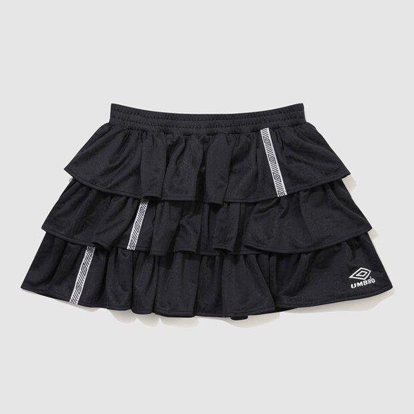 HBL ウィメンズ ジャカード ティアード スカート BLACK UR222CSK51 BLK0