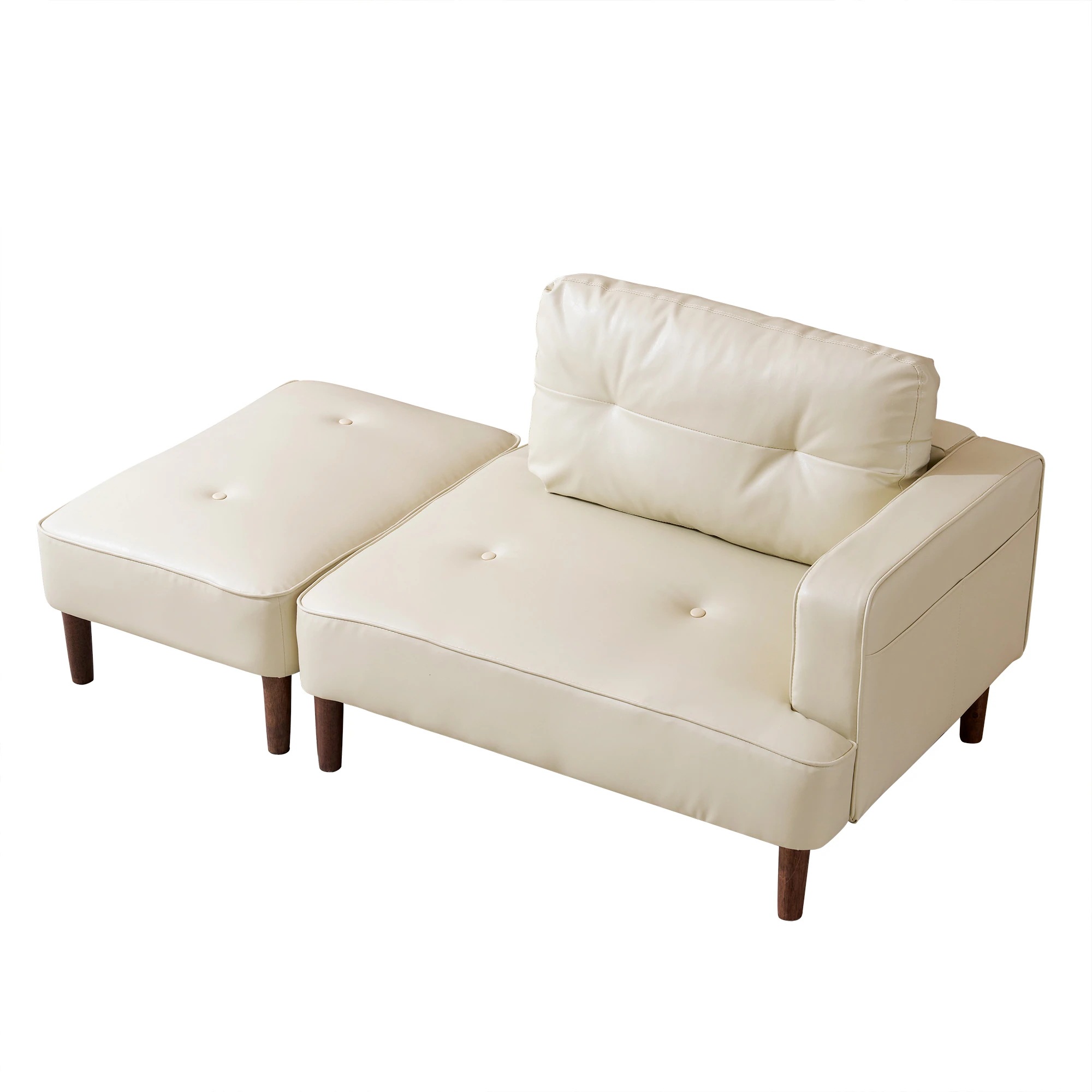 2-3人掛け ソファー Ｌ字ソファー　組み合わせ ソファ 多機能ソファベッド PUレザー カウチ 自由レイアウト ダイニングソファー オットマン コーナーソファー おしゃれ カウチソファ 5WAY 左