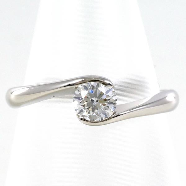 PT1000 リング 指輪 11号 ダイヤ 0.416 SI2 鑑定書 ジュエリー 中古