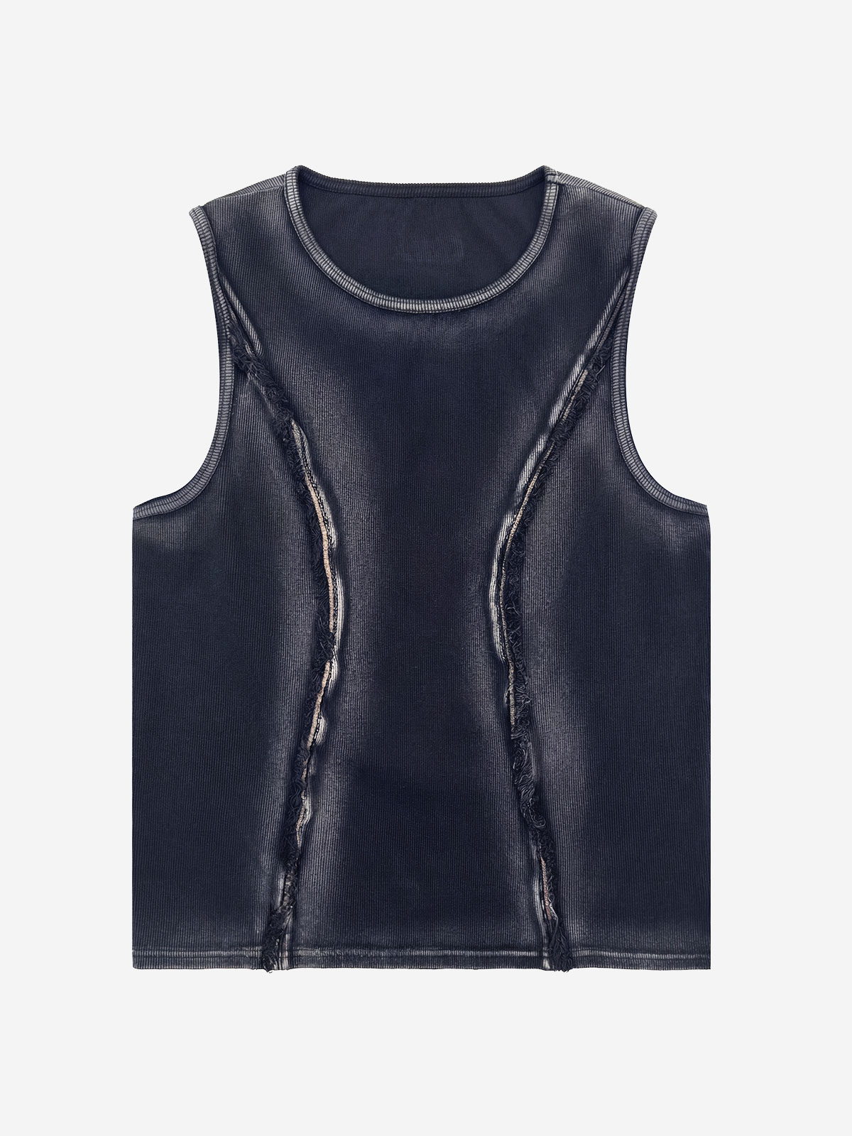【BLR】26SS Line Cut Sleeveless Black