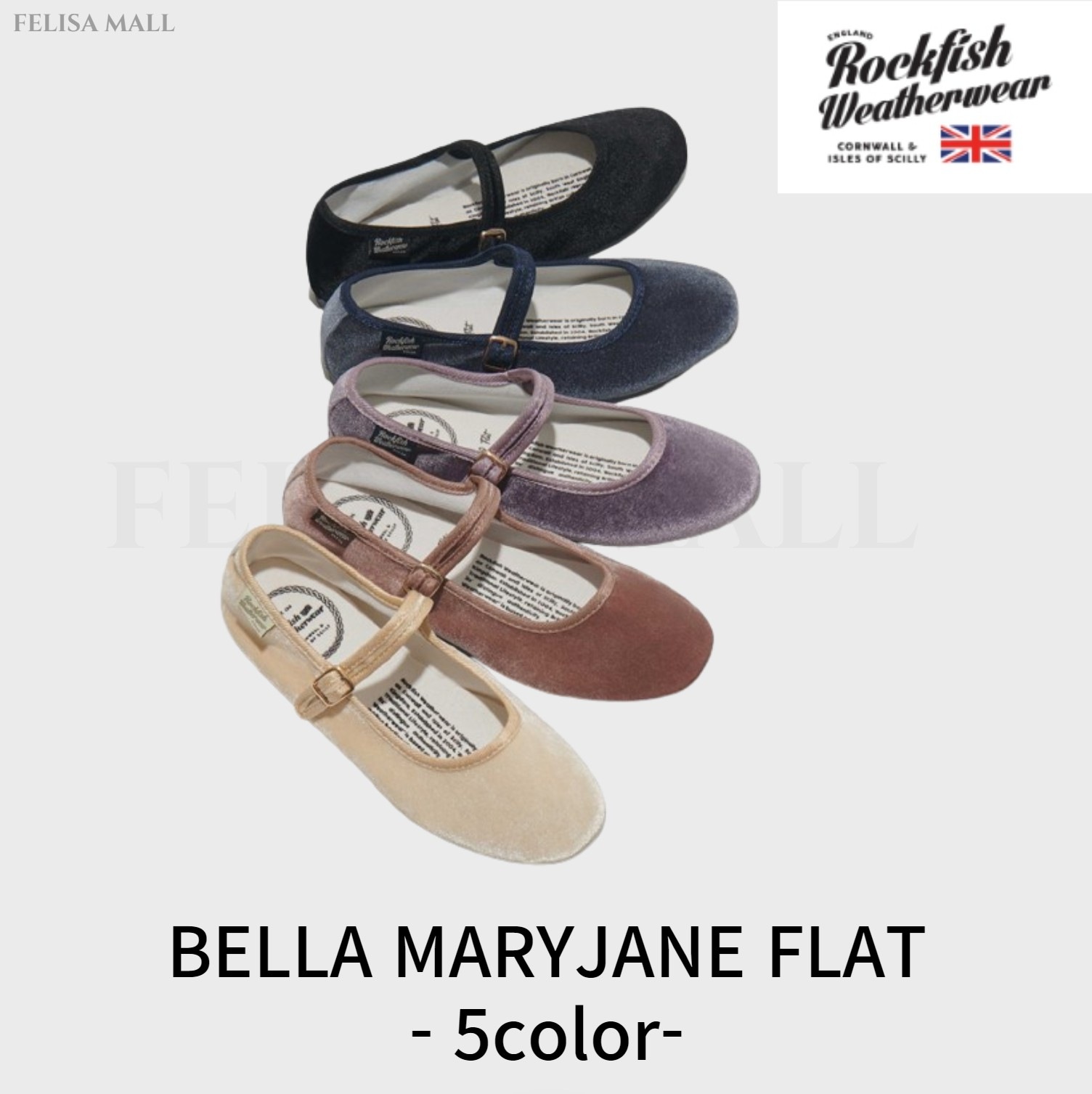 [rockfish weatherwear] BELLA MARYJANE FLAT - 5色 - フラットシューズ 韓国人気ブランド