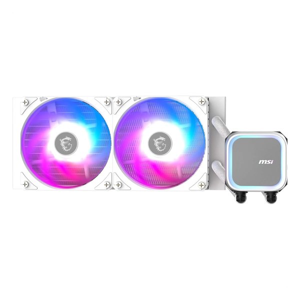 水冷CPUクーラー 120mmファンｘ2 ホワイト MAG CORELIQUID A13 240 WHITE