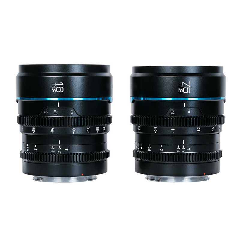 SIRUI　シネマレンズ T1.2 APS-C/S35 2本セット(16/75mm) E/ブラック ［ライカL / 単焦点レンズ］　MS-2SEB-JP