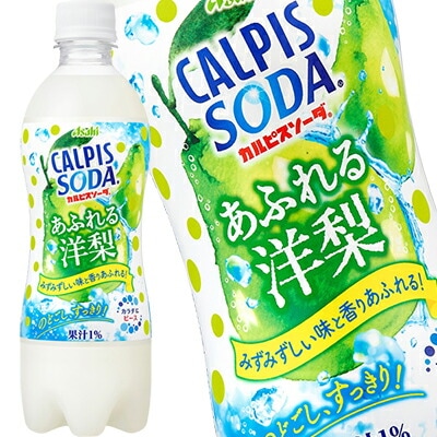 アサヒ飲料 カルピスソーダ あふれる洋梨 500mlPET48本[24本2箱]【34営業日以内に出荷】