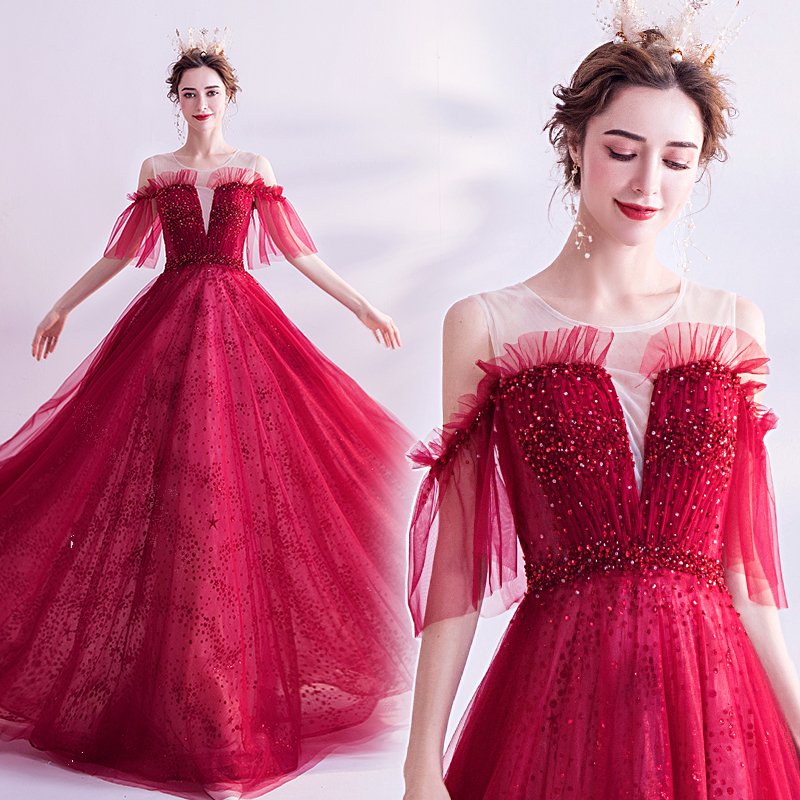 新作 カラードレス ロングドレス ウェディングドレス 結婚式 演奏会ロングドレス コンサート 二次会