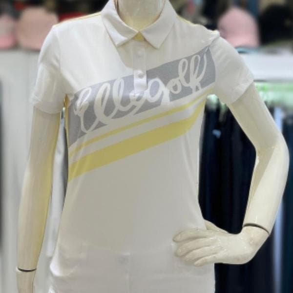 ゴルフセーブゾーン01 女性カラー配色ロゴポイント冷感Tシャツ 6I45257 121 (E45039394)