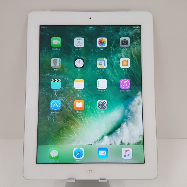 iPad 第4世代 Wi-Fi+Cellular 16GB SoftBank ホワイト 送料無料 本体 c08788 【中古】