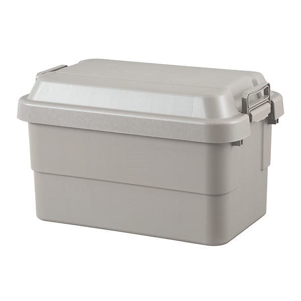 収納ボックス/ツールボックス 50L 幅60cm 耐荷重100kg 日本製 取っ手 ロック付き TC-50GY 玄関 ベランダ ガレージ