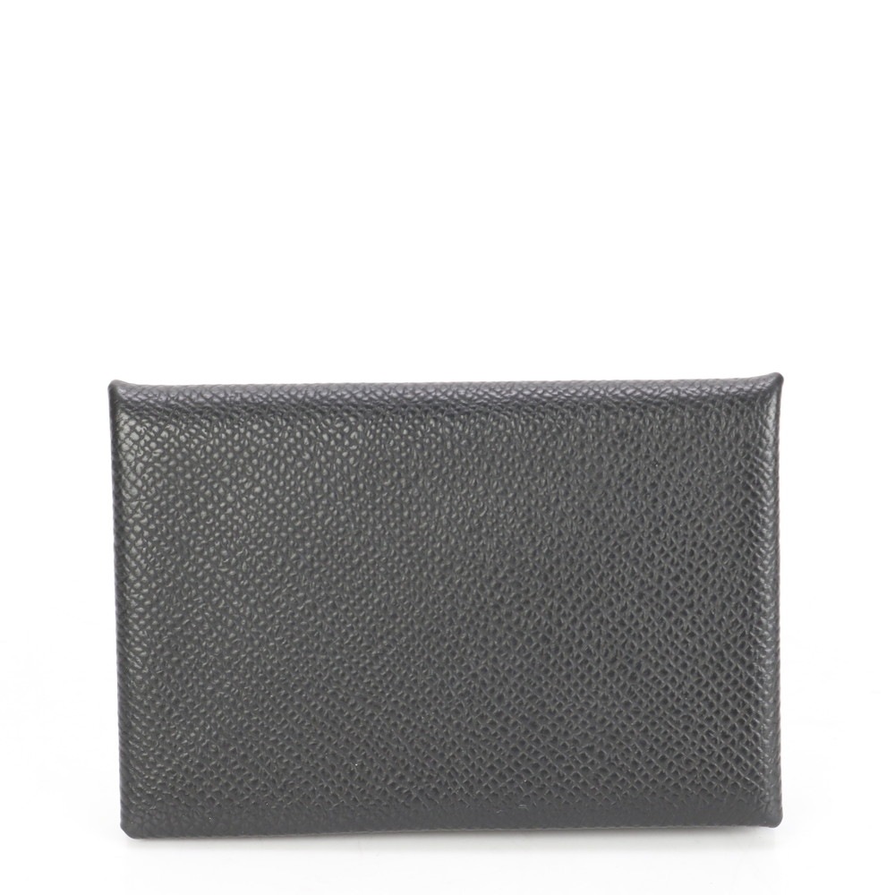 新品同様 U 刻印 カルヴィ レザー カードケース 名刺入れ 二つ折り 財布 小銭入れ コンパクト ウォレット ラウンドファスナー コインケース メンズ EEE BG2-8 中古