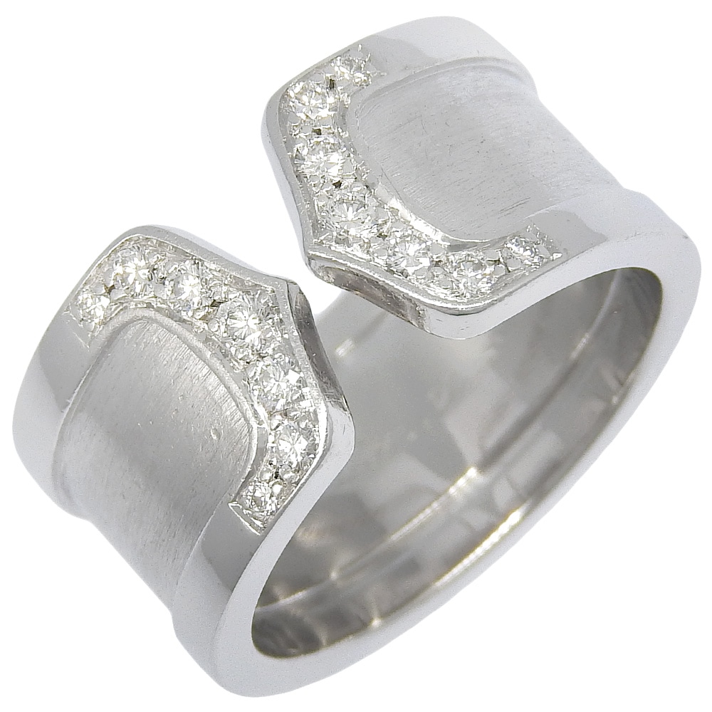 C2 リング・指輪 K18ホワイトゴールド ダイヤモンド 11号 約12.1g レディース 中古品 Aランク