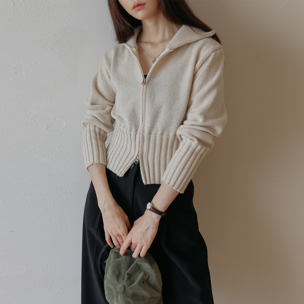 ボニードツーウェイハイネックニット集業