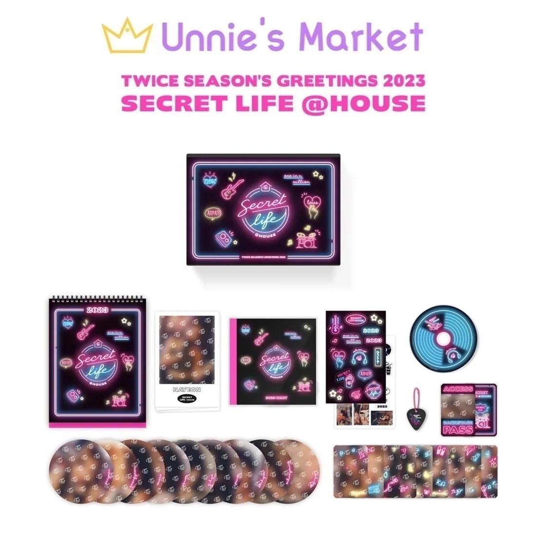 TWICE 2023 SEASON’S GREETINGS [2023 SECRET LIFE - HOUSE] + Free Photocard 1EA(fan-made)