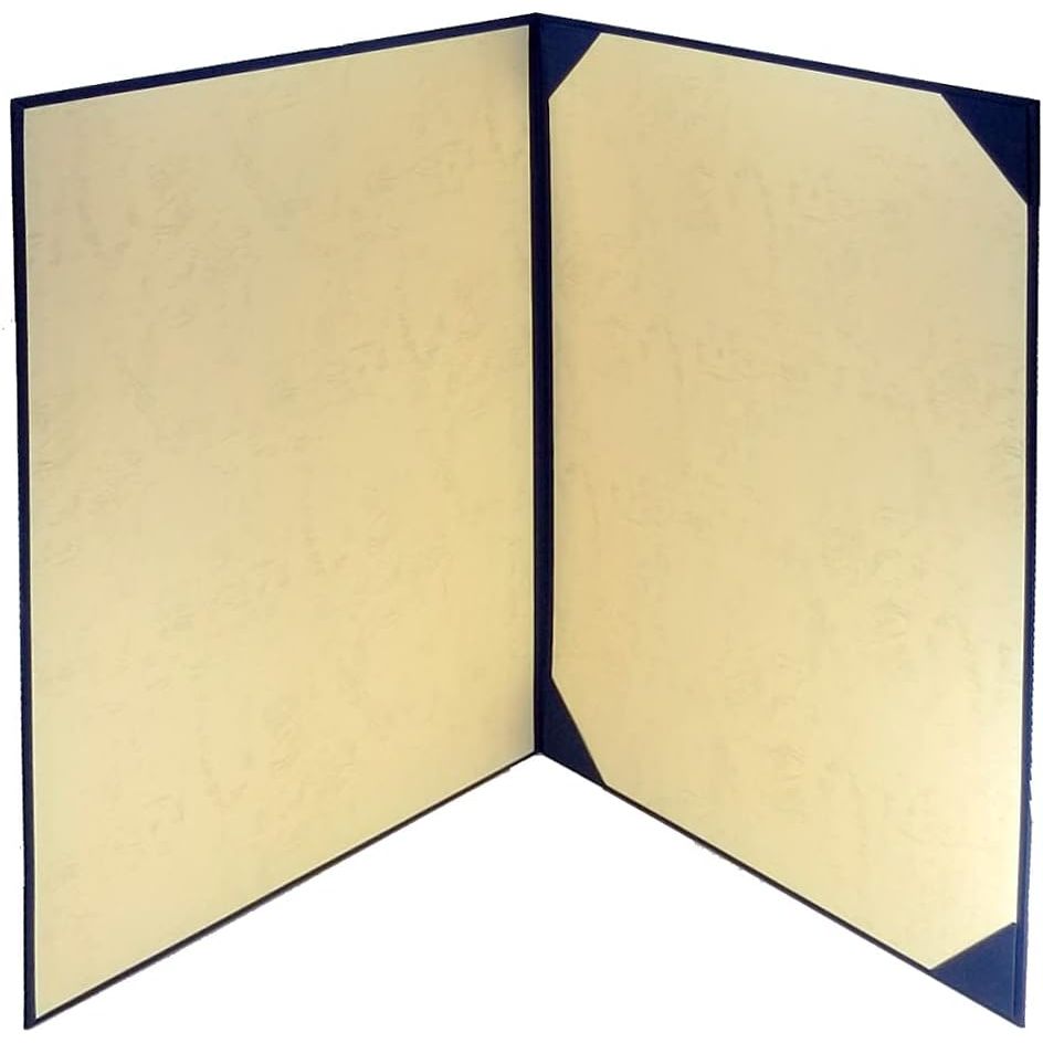 （まとめ買い）美濃商会 証書ファイル布 縦開き A3判 A3賞状用 紺 9322-01 [x3]