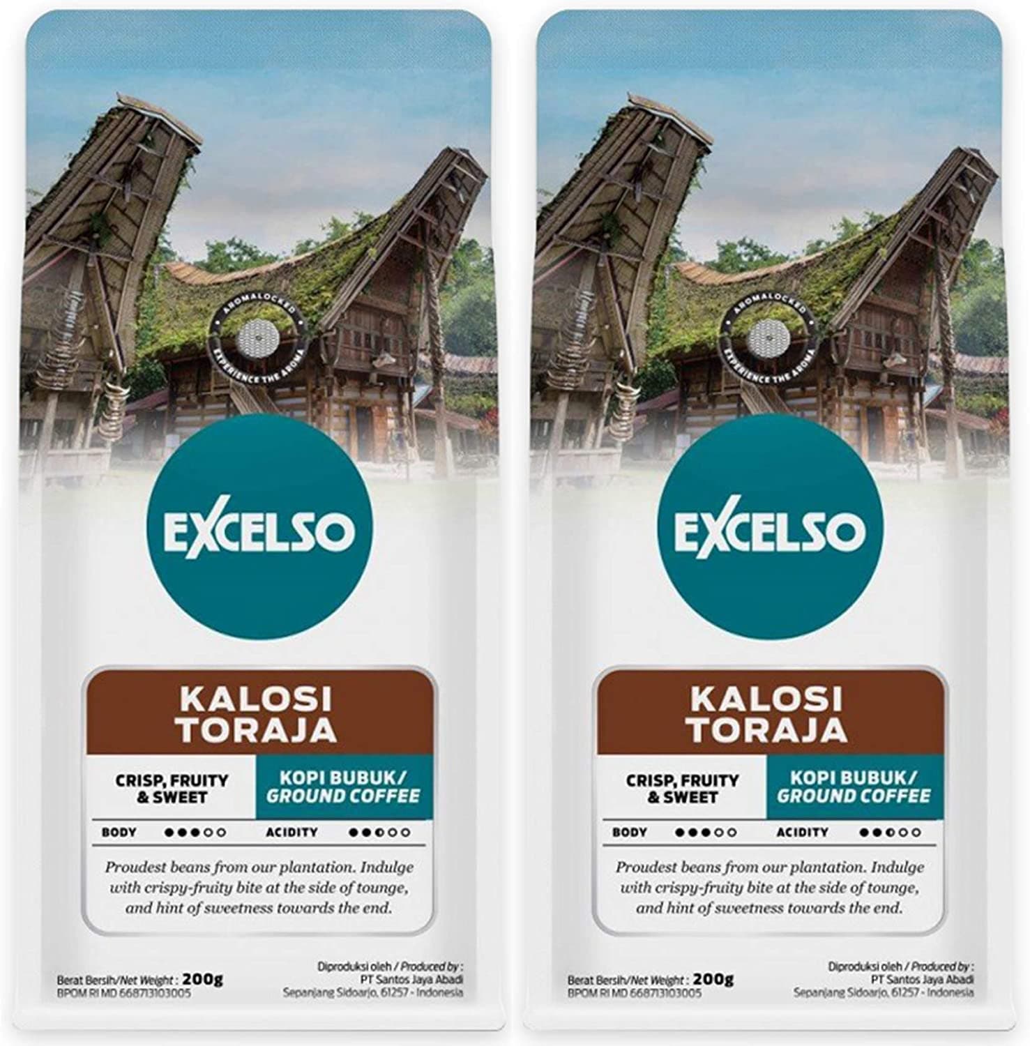 まとめ買いセット インドネシア コーヒー カロシ トラジャ 200gx２個 粉末 海外直送品