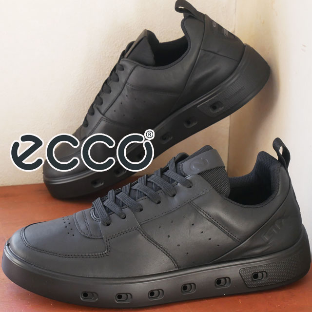 エコー メンズ 防水 スニーカー ストリート 720 M ゴアテックス 520814 01001 ブラック 黒 歩きやすい カジュアルシューズ ローカット 疲れない レザースニーカー 履きやすい ウォ