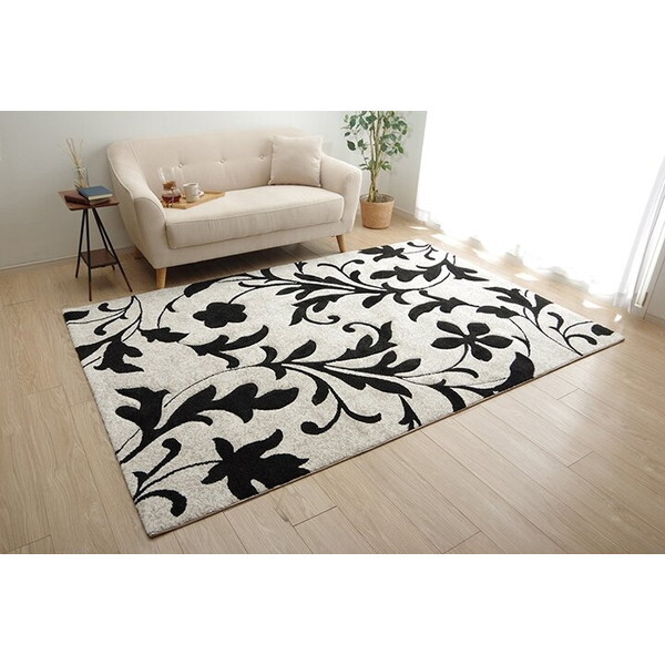 1320890030201 ネム BK 133×190 ブラック ウィルトン織りカーペット メーカー直送