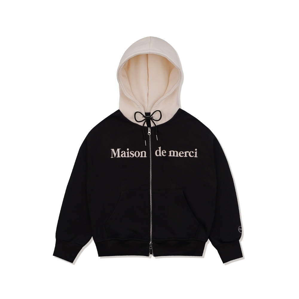 ファビュラスアーカイブ女性用エンボスロゴクロップパーカージップアップブラック (FCC1ZP391W) 7,782円