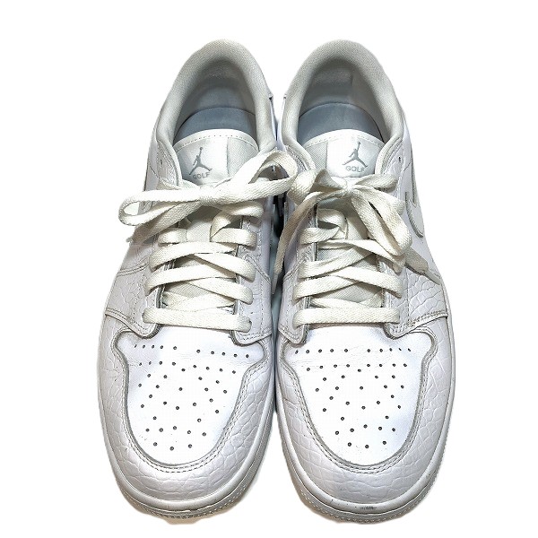 ナイキ エア ジョーダン 1 ロー ゴルフ ホワイト クロコダイル 【中古】