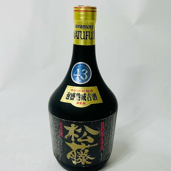 【未成年の飲酒は法律で禁じられています】松藤　本場泡盛　43度　720ml　熟成古酒　1990年　激レア　ダルマボトル