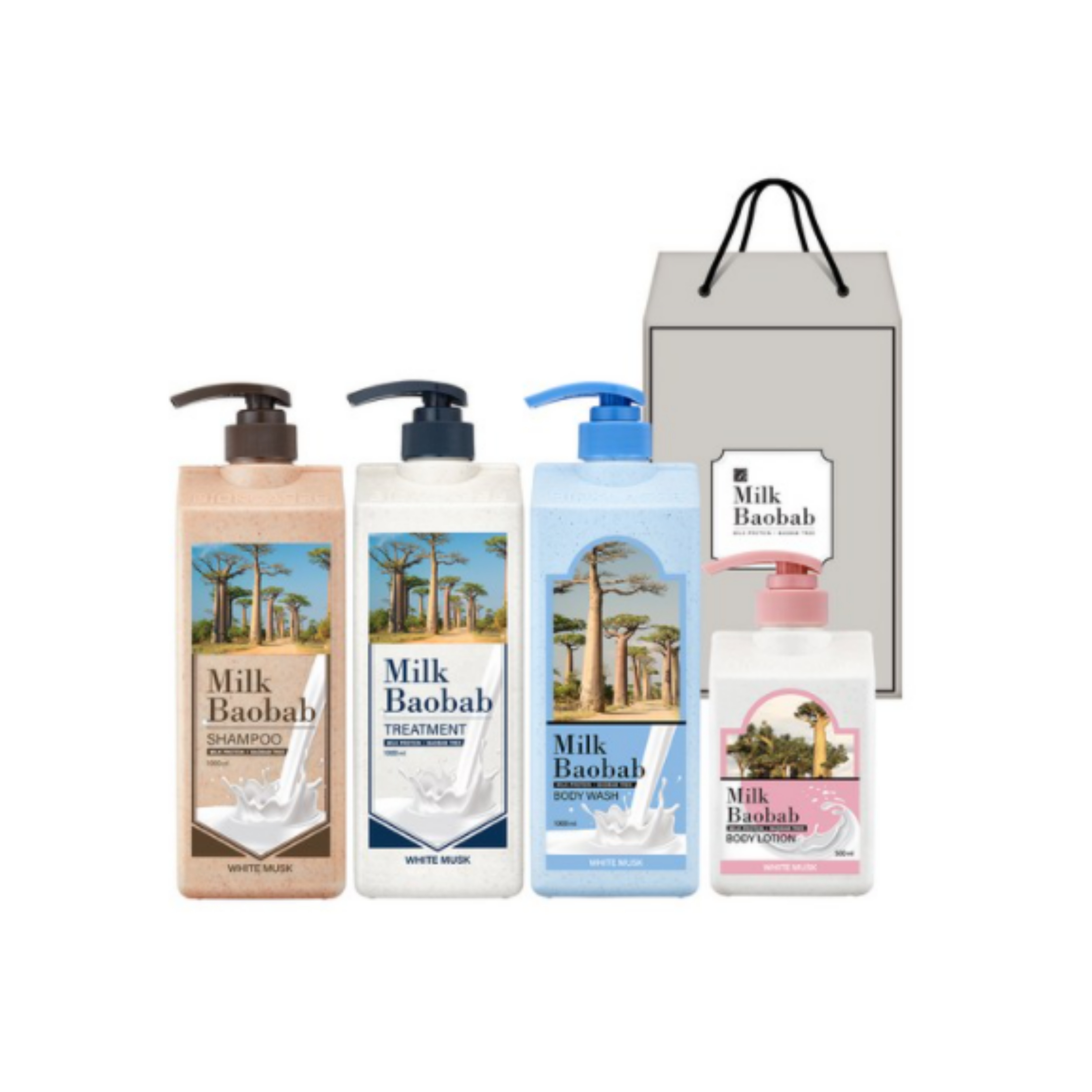BTS グク Milk Baobab オリジナルヘアボディ4種ギフトセット ホワイトムスクの香り