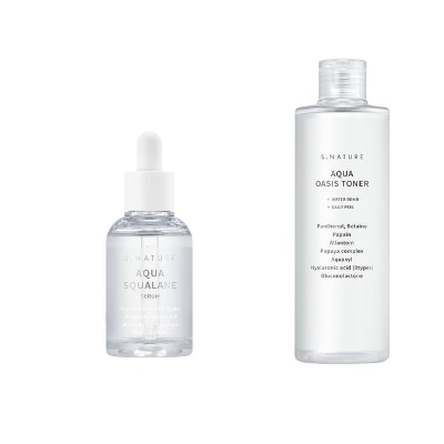 [毛穴すっきりさらさら] アクア スクワランセラム 50ml + アクアオアシストナー 300ml