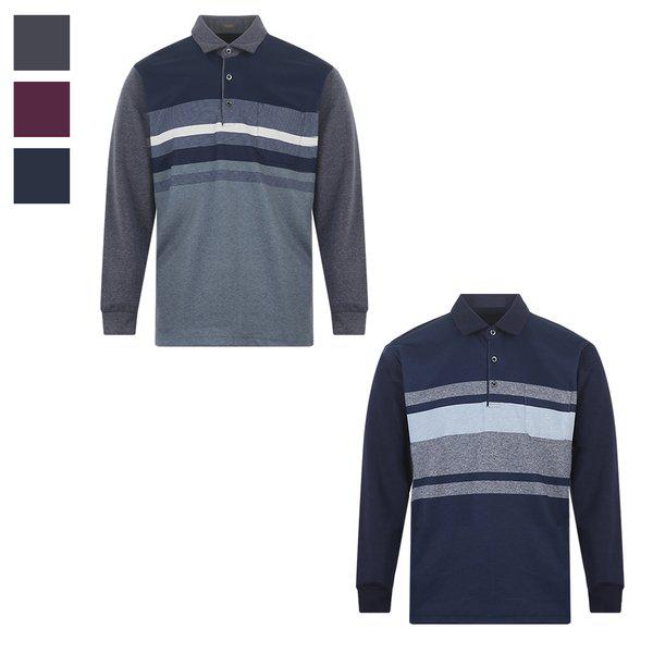 メンズ冬起毛スパンカラネック長袖TシャツBGM-TSK-855