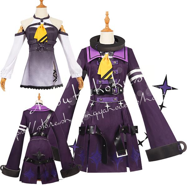 ホロライブ風 hololive vtuber ラプラス・ダークネス コスプレ衣装 ウィッグcos靴 演出服 cosplay 変装 仮装 ハロウィン コスチューム撮影 祭り-136