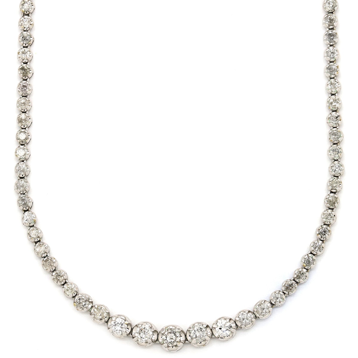 ネックレス テニスネックレス K18WG ダイヤモンド ホワイトゴールド【中古】