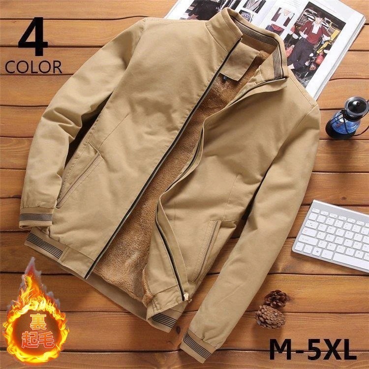 ブルゾンメンズジャケットミリタリージャケットアウター秋服スタンドカラーメンズアウター裏起毛304050ファッション