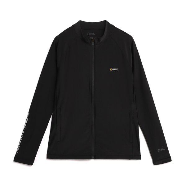 N242MRG700 男性用ジップアップラッシュガード CARBON BLACK