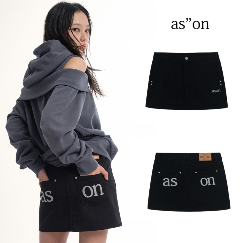 POG SKIRT 刺繍 ポイント/ 新商品 / 在庫限り / ブラック