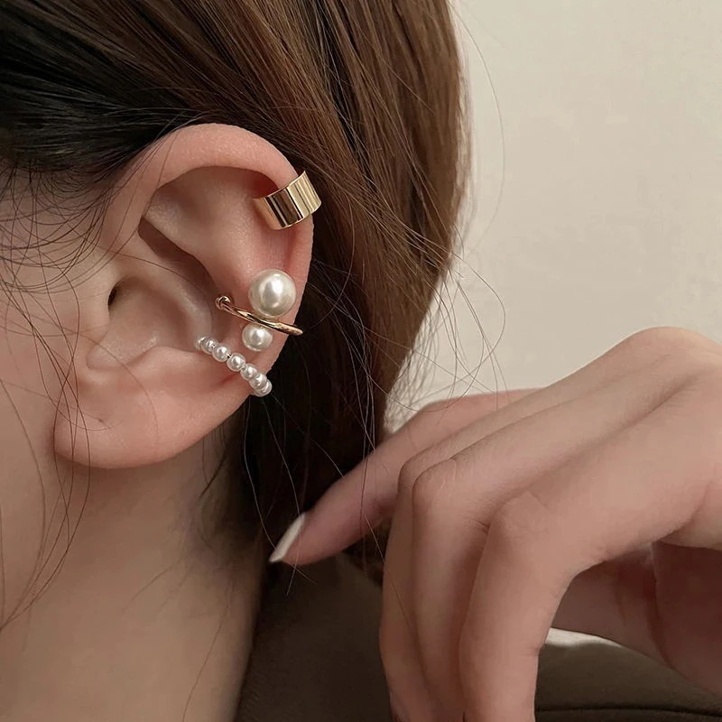 ラッキーボックス の耳元をおしゃれにイヤーカフ かわいい 人気 イヤリングクリップイヤリング パールイヤボーンクリップ 流行り イヤリング セット