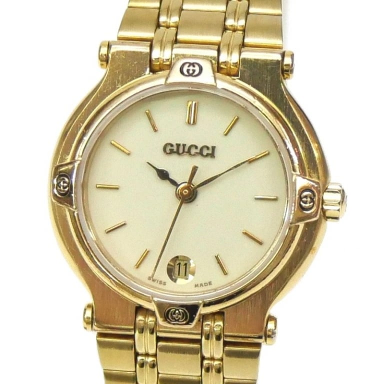 グッチ GUCCI レディースウォッチ 腕時計 クオーツ 9200L アイボリー盤×ゴールド 【中古】(67543) 23,430円