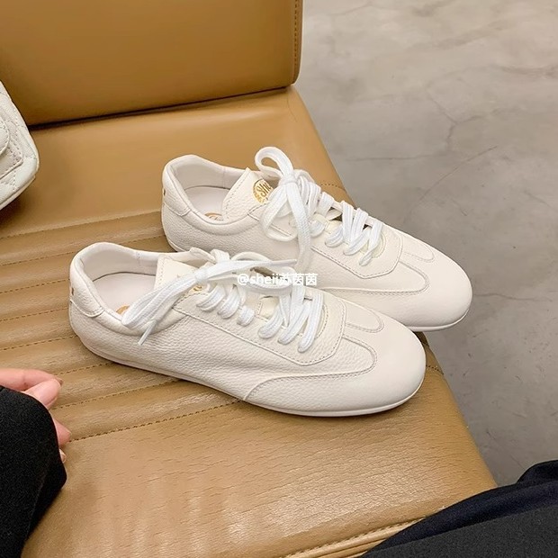 蘇銀銀の同じ超高バージョンPの超柔らかいカーフスキンカジュアルスポーツホワイトシューズレディースドイツトレーニングシューズ