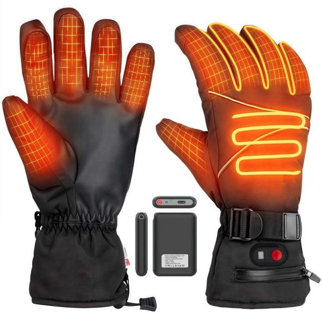 5000ｍAhバッテリー付き電熱グローブ バイク 電熱手袋 usb充電式 電熱ヒーター手袋 ワークマン 3段階温度調整 スマホ対応 防寒対策 寒さ対策 スキー 通勤 アウトドア 作業 男女兼用