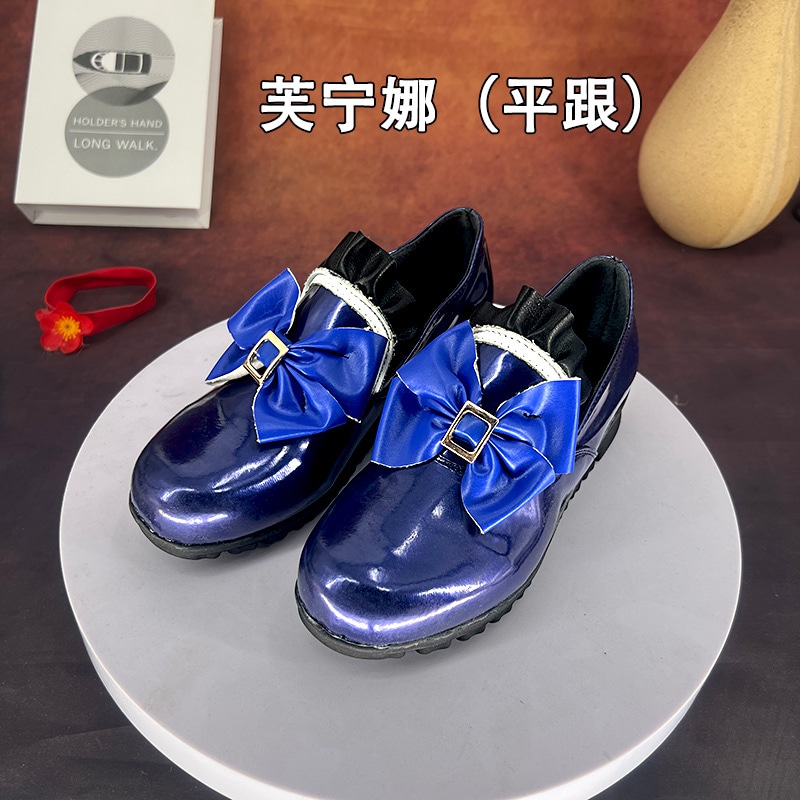 原神 フニナ フラットヒール少女ロリ二次元コミック展示会パフォーマンスシューズ