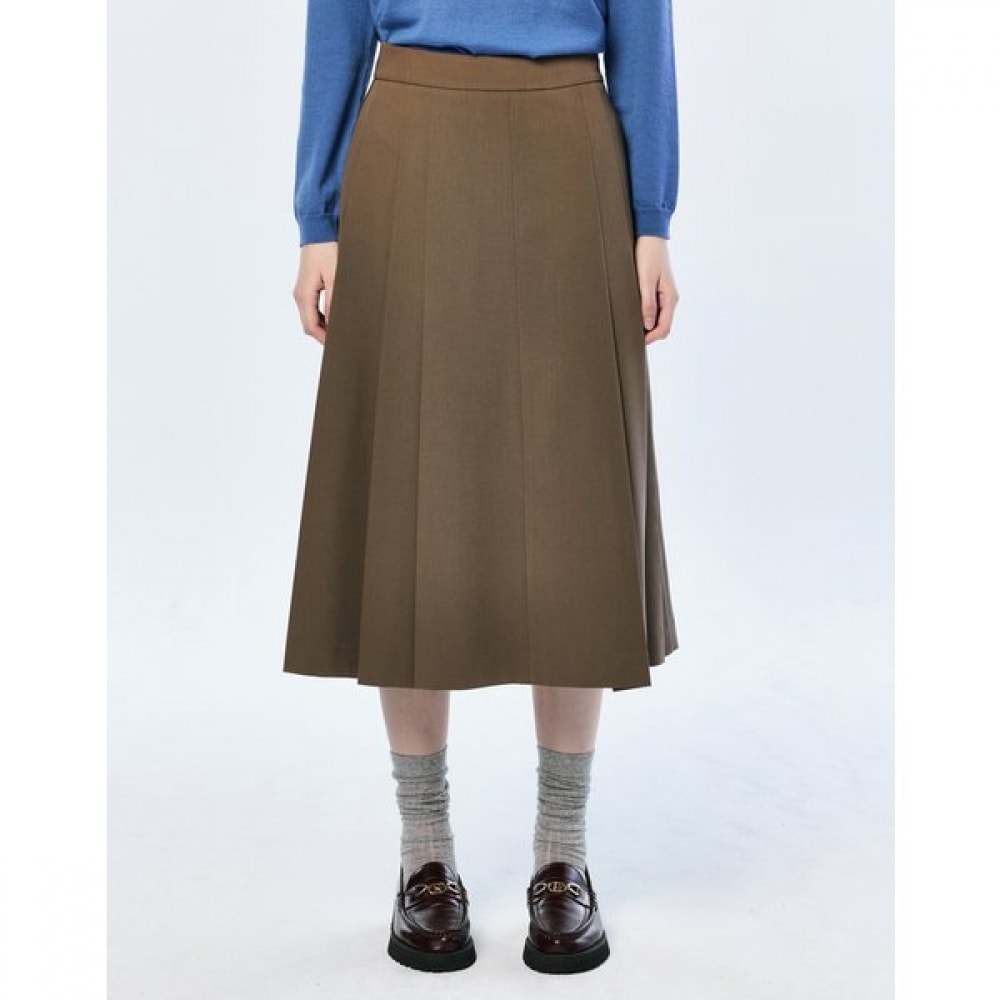 [25SS] プリーツスカートカーキ HSK5A101K2
