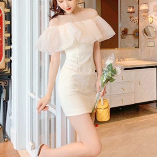 ドレス おすすめ おしゃれ お洒落 激安 安い プチプラ パーティードレス お呼ばれ ドレス ラウンジ ドレス イブニング ドレス シースルー ドレス オフ ショルダー ドレス ホステス l