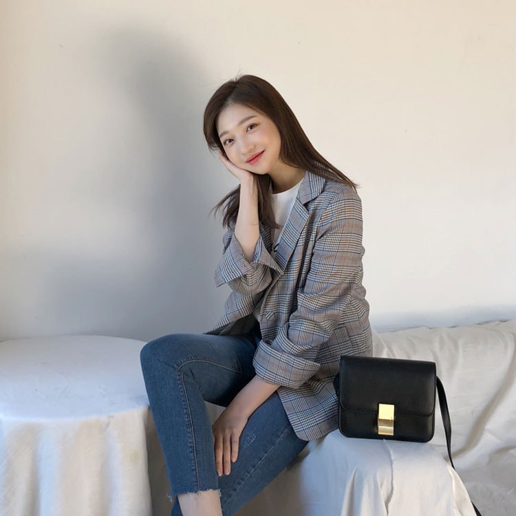 [yansae]毎日楽しむチェックjacket韓国ファッション