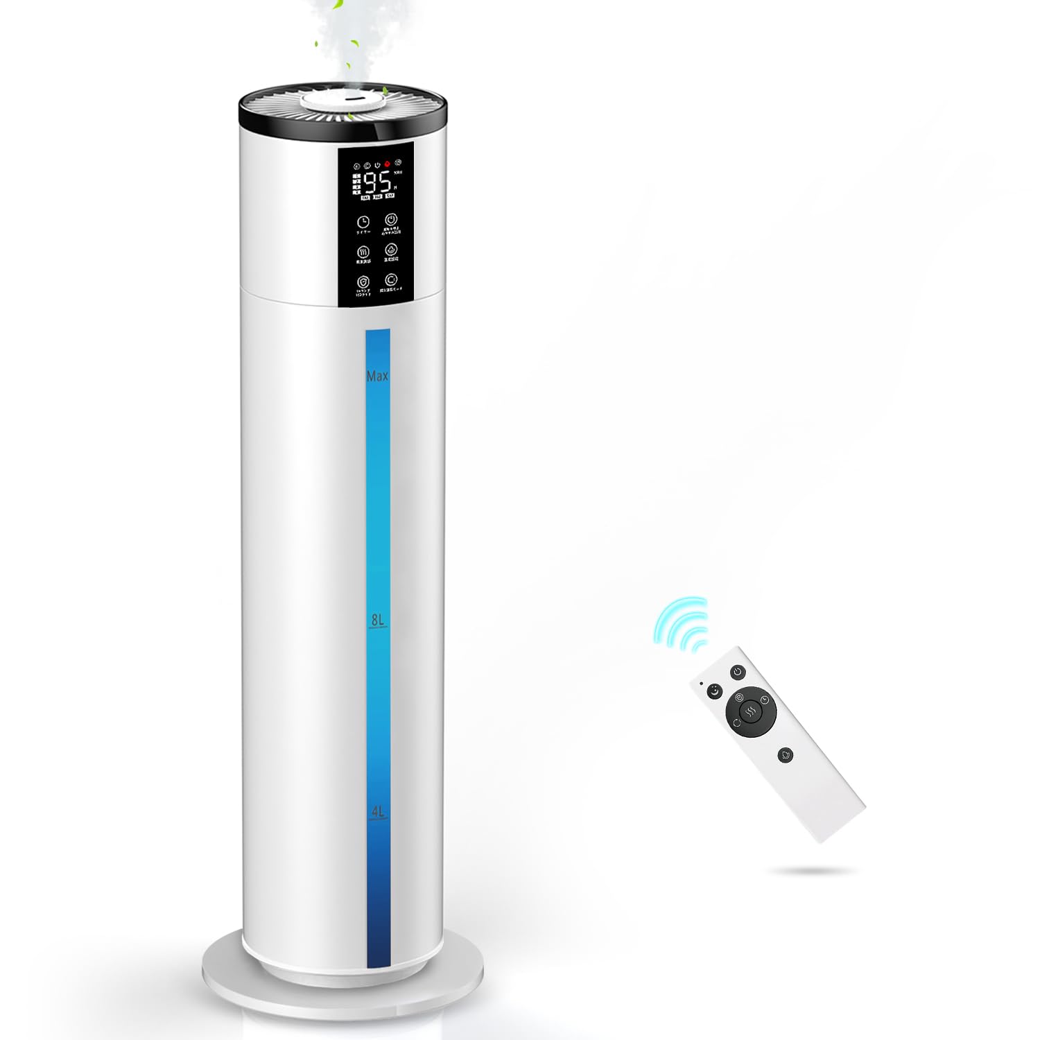 【乾燥対策・13L大容量・知能恒湿】加湿器 大容量 タワー式 業務用 家庭用 2024モデル 超音波式 加湿 器 大型 水漏れしない 水循環 加湿力350mL/h 定湿機能 4段階噴霧 静音稼働 省エ