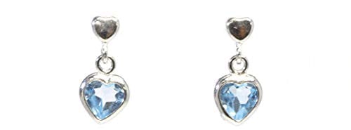 [キャンディ] Pt950 ハートカットストーンピアス スカイブルートパーズ
