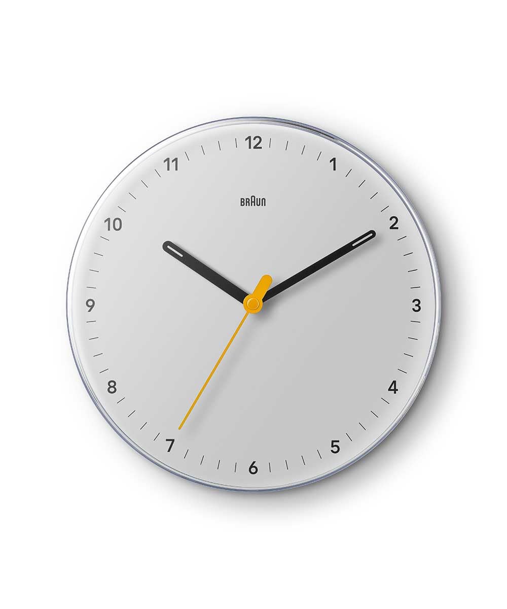 BRAUN(ブラウン) アナログ壁掛け時計 ホワイト 直径23cm BC26W