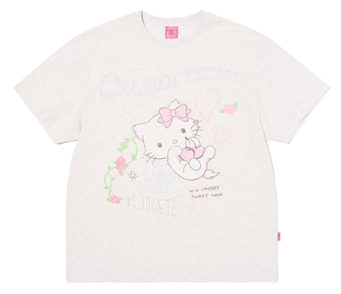 [韓国限定] SNS話題 チャーミーキティ コラボ オーバーサイズ Tシャツ