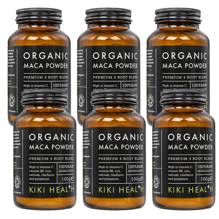 オーガニックマカパウダー 100g 6本 キキヘルス Kiki-Health Organic Maca Powder 黒マカ 赤マカ 黄マカ 紫マカ 海外発送 日時指定不可 ヤマト国際便発送