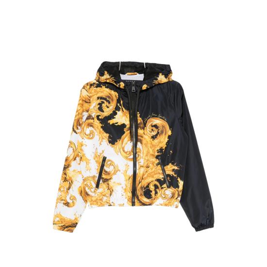 VERSACE Women Bomber Jackets 80HASD01 CQ29D GL1 YELLOW BLACK