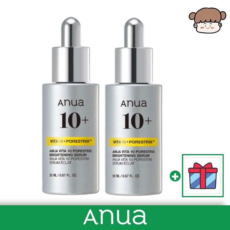 【1＋1】Anua ビタミン10 PORESTRIX セラム 20ml 2個／ビタミンC ビタ10 美容液 トーニングセラム 毛穴ケア くすみ改善 シミケア ニキビ跡 透明感 肌トーン補正 ポアケア